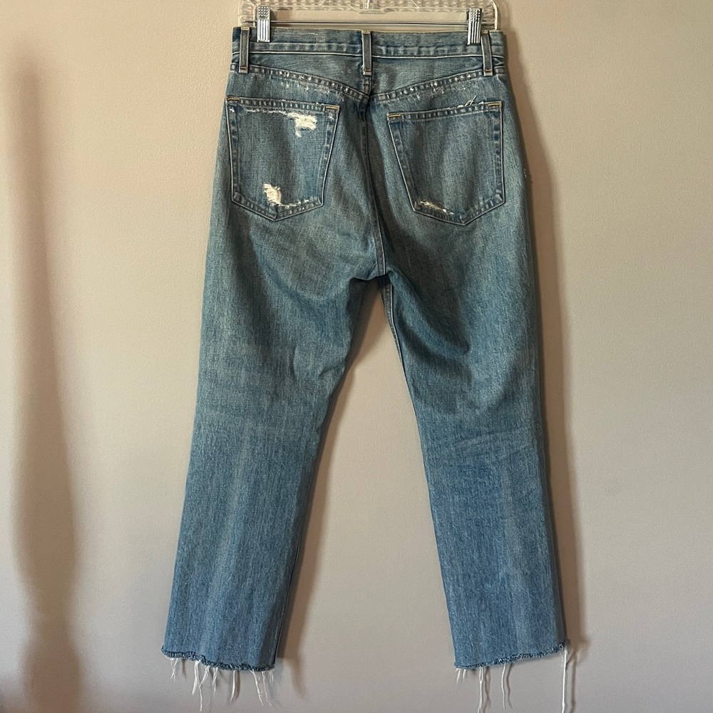 Rag & Bone High-Rise Distressed Ripped Ankle Modele Jeans in color: Shaker - Picture 7 of 16